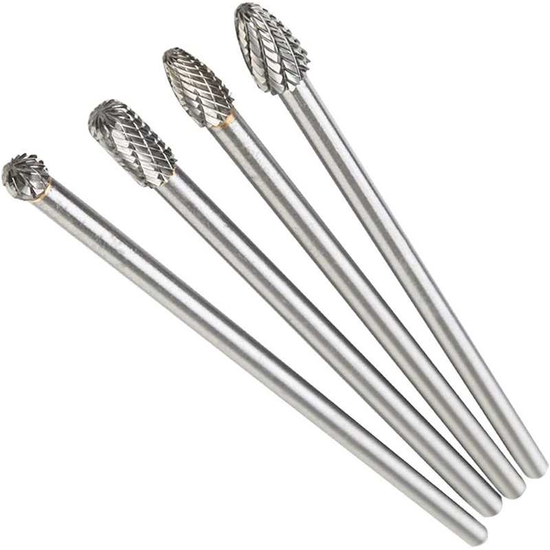 6-Inch Extra Long Carbide Rotary Burr Set 6 mm (0.25 inch) Shank